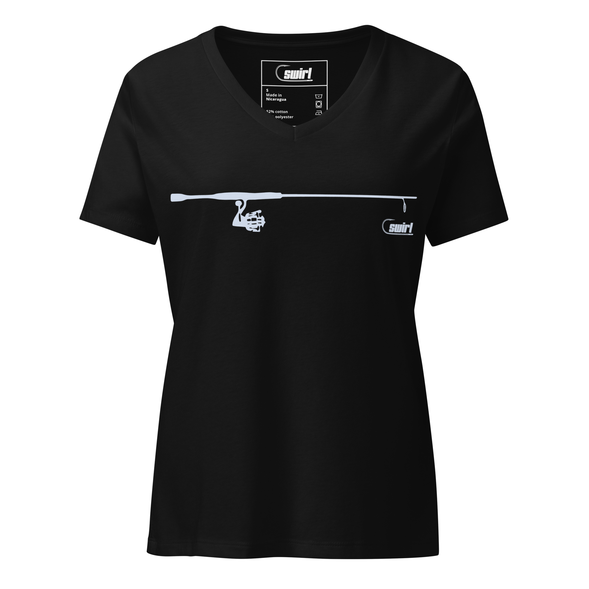 swirl-fishing-womens-black-spinning-rod-t-shirt